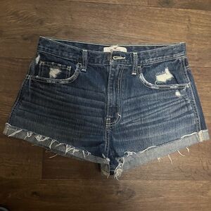 Hollister Blue Jean Shorts Distressed Cut-Off Style